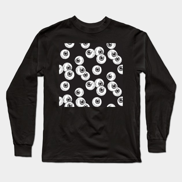 Human Eyes Pattern Long Sleeve T-Shirt by Wanderer Bat